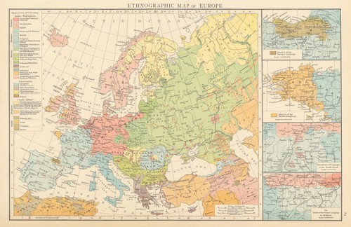 Europe ethnographic map - europe,