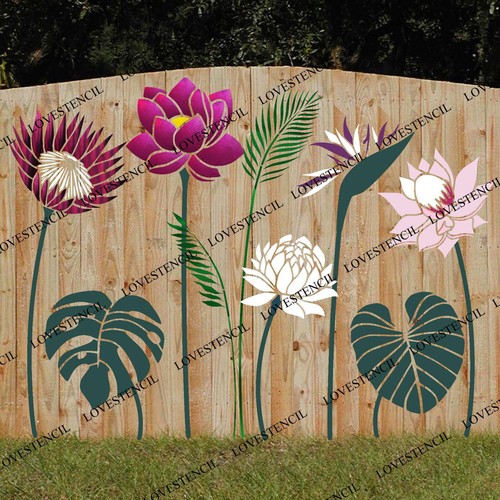 Garden flower head fence - head, fence/wall