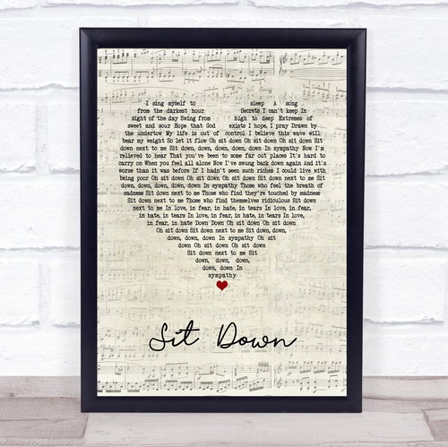 Sit down script heart - down,