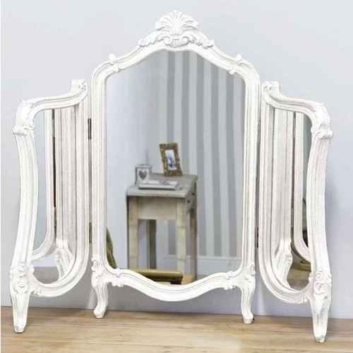 French rococo tri fold vanity - french,