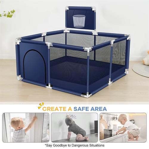 Square baby playpen large - square,