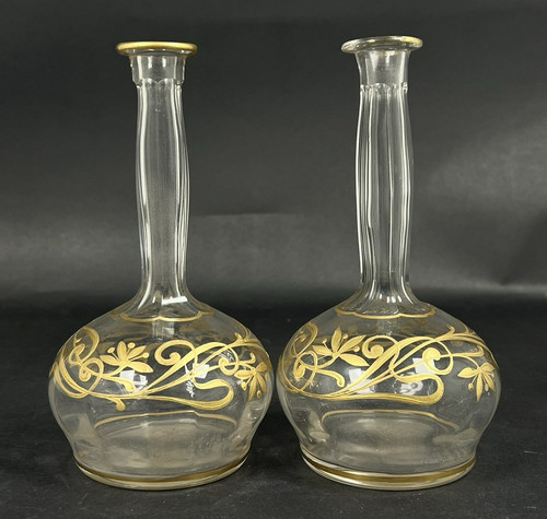 Antique pair french crystal - french,