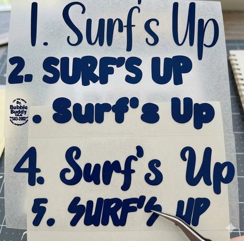 Surf vinyl decal - surf's,