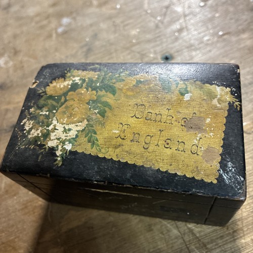 Vintage wooden bank with - wooden,