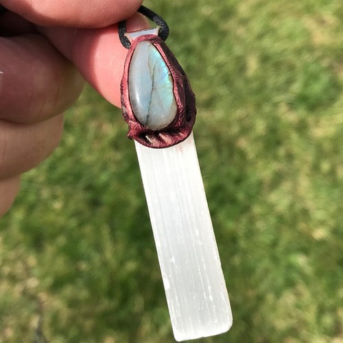 Selenite labradorite - selenite, &