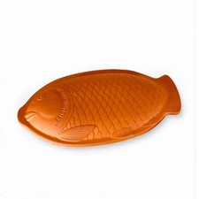 Fish Romertopf Pottery Roasting Dish Terracotta Clay West German 15"