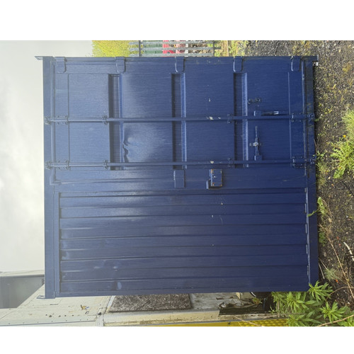 Blue metal shipping container - blue,