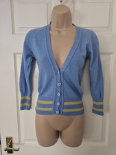 Top Shop Kate Moss Cardigan Size 8 Retro 60s Wool Blend See Measurements 