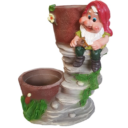 Garden gnome large plant pot - garden,