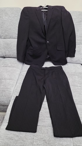 Next mens black pinstripe - next, suit