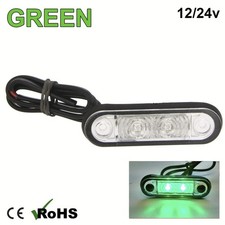 10 x GREEN HELLA STYLE LED FLUSH FIT KELSA BAR MARKER LAMP LIGHT 12v 24v