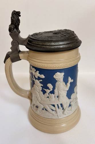 Antique 1896 mettlach beer - antique,