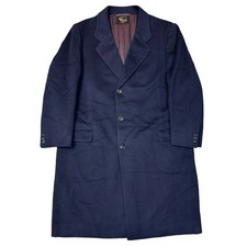Milord Piacenza Overcoat Coat Cashmere Wool Blend Vintage Navy Blue Mens Medium