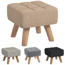 Homcom footstool with wood - footstool,