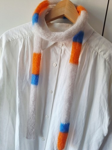 Skinny mini mohair scarf - mohair,