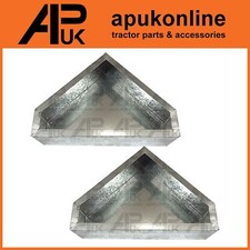 2x Metal Galvanised Animal Calf Horse Pony Sheep Goat Dog Pig Feeding Trough