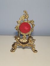 Victorian Cherub Brass Pocket Watch Display Stand Holder Easel 5-1/8" Tall