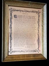 Vintage Desiderata 1927 An Etchmaster Original Copper Engraving - Max Ehrmann