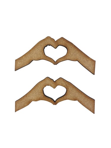 16x hand heart - hand, wood