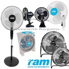 RAM FANS - Pedestal - Wall Fan - Floor Fan - Clip-on - Oscillating -  FULL RANGE