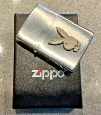 Genuine Brand New 2006 ZIPPO Lighter Lovely PLAYBOY BUNNY EMBLEM Brushed Chrome 