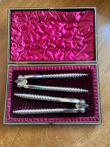 Pair antique silver plated - pair,