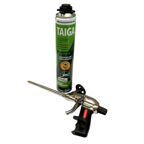 Taiga black expanding foam - black,