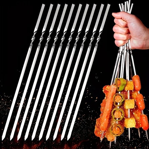 10pcs bbq long metal kebab - bbq,