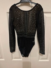 Little Stars Long Sleeved Black Leotard Size 30 CLA