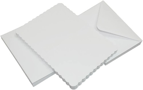 White scalloped blank - 50,