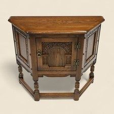 Old Charm Canted Table Table/Cupboard Light Oak Finish #1434  FREE UK Delivery*