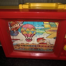 Vintage 1979 Blue-Box Musical Television TV Toy - Plays Around The World Music