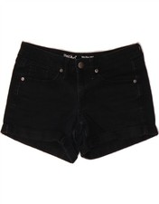 MOSSIMO Womens Mid Rise Mid Rise Denim Shorts US 0 XS W25  Black Cotton BJ09