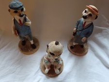 Country Artists Magnificent 6inch Meerkats. Adam, Eve and Olly