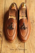 Russell & Bromley George Brown Leather Tasselled Shoes Loafers Mens UK 8 US 9