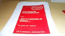 VINTAGE CLASSIC ORIGINAL TRIUMPH OWNERS HANDBOOK FOR 1971 250 T25 SS BLAZER SS