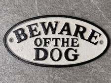 Beware Of The Dog Sign Gate
