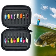 16X Lot Fishing Lures Bait Metal Crankbait Blade Spinner Bait Spoon Bag