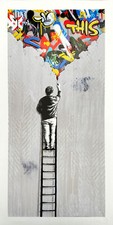 Martin Whatson The Crack 2021 limited edition print calligraphy graffiti ladder