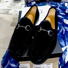 Gucci Suede Horse Bit Loafers