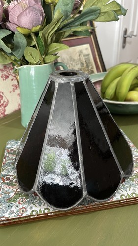 Vintage glass lampshade - glass,