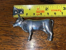 Antique Sterling Silver Bull /