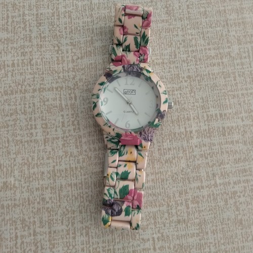 Ladies eton pink - floral, print