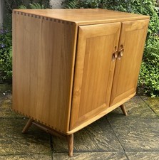 FINE  RETRO TWO DOOR  ERCOL SIDEBOARD- CLEAN CONDITION,  WE DELIVER