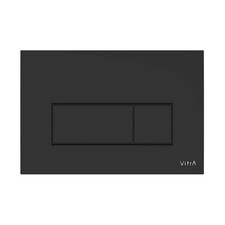 Vitra Dual Flushing Plate Plastic Matt Black Cistern Mounted (H)165mm (W)244mm