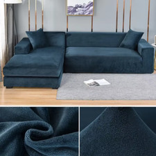 Velvet Sofa Cover Thick Elastic 1/2/3/4 Seater Sofa Cover for Living Room Velvet
