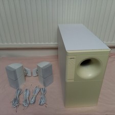 2.1 white BOSE acoustimass 5 series III speaker SYSTEM subwoofer 2 double CUBES