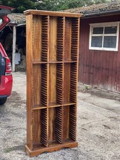 Long Wooden Sheesham Wood DVD Rack DVD Storage Holds 171 DVDs