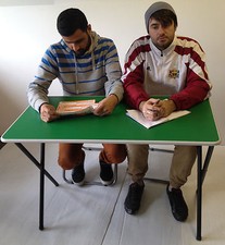 Classroom Rectangular Folding stacking exam school training centre table desk GR