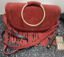Biba Rust Red Suede Fringe